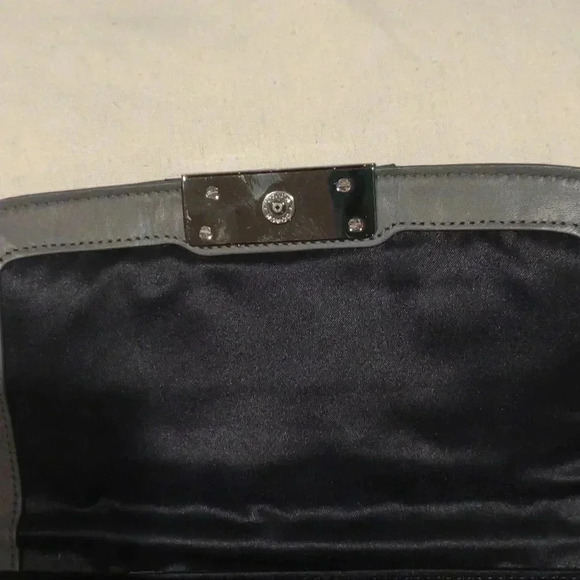 Coach Kristen Gunmetal Gray silver accents wristlet/clutch 8"L 5"T 1.5"W‎ - Picture 6 of 7